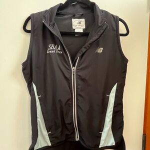 New Balance Black Athletic Vest with Navy Logo